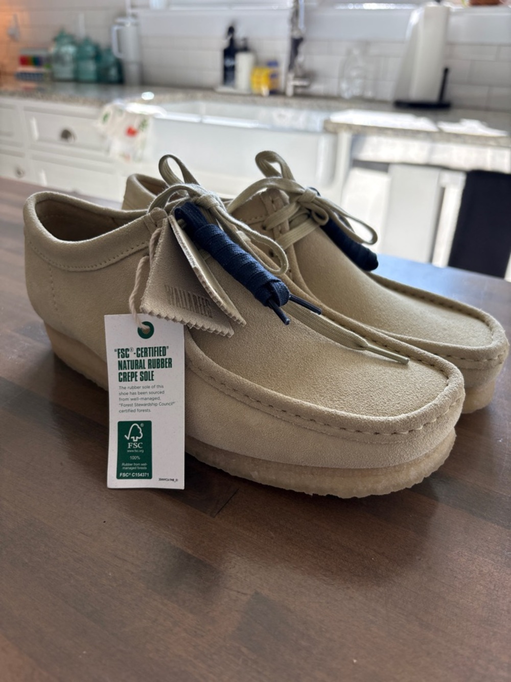 Clark’s wallabees originals. Color- maple suede